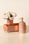 The Decor Remedy_Pink Brass With Matt Copper Plating Ripple Cut Bathroom Of 3 _Online_at_Aza_Fashions