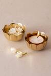 Buy_The Decor Remedy_Gold Brass Alloy Festive Tiny Urli Tea Light Floaters Set Of 10_at_Aza_Fashions