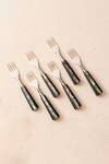 Buy_The Decor Remedy_Silver Brass Alloy Purpose Forks Of 6_at_Aza_Fashions