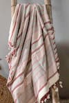 Buy_Logam_Multi Color Aluminium Herringbone Stripe Throw _at_Aza_Fashions