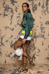 Buy_Rara Avis_Green Linen Satin Embroidered Shirt Collar Dancing Leopard_Online_at_Aza_Fashions