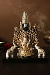 Buy_H2H_Black Fibre Gold Plating Lord Balaji Goddess Laxmi Sculpture _at_Aza_Fashions