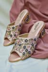 Buy_Around Always_Pink Embroidery Titan Bead Sandal _at_Aza_Fashions