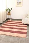 Buy_House This_Red 100% Cotton Palolem Recycle Chindi Rectangle Shaped Rug_at_Aza_Fashions