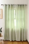 Buy_House This_Green 100% Polyester Chambal Semi Opaque Door Curtain _at_Aza_Fashions