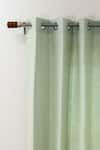 House This_Green 100% Polyester Chambal Semi Opaque Door Curtain _Online_at_Aza_Fashions