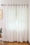 Buy_House This_White 100% Polyester Indus Semi Opaque Door Curtain _at_Aza_Fashions