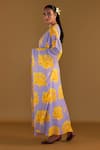 Buy_Masaba_Purple Kaftan Georgette Digital Print Sunshine Mimosas Front Open Cover-up Set _Online_at_Aza_Fashions