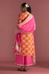 Buy_Masaba_Pink Kurta-crepe Silk Digital Printed Mist Patterns Mandarin Kurta Culotte Set_Online_at_Aza_Fashions