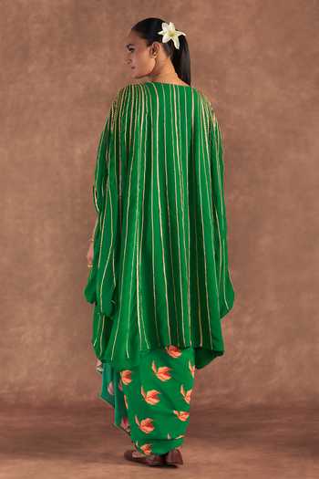 Teal Mr Beaks Drape Skirt Set - Masaba main image 0