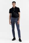 Buy_Perona_Black Cotton Hernan Polo Tee _at_Aza_Fashions