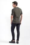 Shop_PERONA_Green Cotton Wyatt Plain Tee _at_Aza_Fashions