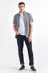 Buy_PERONA_Black Cotton Ricardo Chequered Pattern Shirt _at_Aza_Fashions