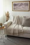 Buy_House This_Beige 100% Cotton Knitted Nilgiri Plain Throw _at_Aza_Fashions