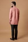 Shop_BUBBER COUTURE_Pink Cotton Silk Plain Devansh Pintuck Kurta _at_Aza_Fashions