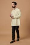Buy_Bubber Couture_Beige Cotton Silk Plain Nakul Pintuck Shirt Kurta For Men_at_Aza_Fashions