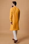 Shop_BUBBER COUTURE_Orange Cotton Silk Plain Sai Straight Kurta Set _at_Aza_Fashions