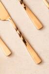 Shop_The Decor Remedy_Gold Brass Alloy Purpose Knives Of 6_at_Aza_Fashions