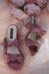 Buy_Shradha Hedau Footwear Couture_Pink Anastasia Tie-up Bow Detail Heels _Online_at_Aza_Fashions