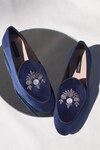 Buy_Shradha Hedau Footwear Couture_Blue Duke Embellished Shoes _at_Aza_Fashions