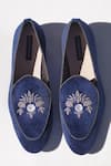 Shop_Shradha Hedau Footwear Couture_Blue Duke Embellished Shoes _at_Aza_Fashions