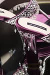 Shradha Hedau Footwear Couture_Purple Marlene Satin Embellished Heels _Online_at_Aza_Fashions