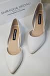 Buy_Shradha Hedau Footwear Couture_White Larisa Round Toe Heels _at_Aza_Fashions