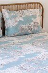 Shop_House This_Blue 100% Cotton Mashak Double Bedsheet Set_at_Aza_Fashions