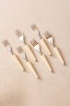 Buy_The Decor Remedy_Silver Brass Alloy Purpose Forks Of 6_at_Aza_Fashions