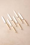 Buy_The Decor Remedy_Silver Brass Alloy Purpose Knives Of 6_at_Aza_Fashions