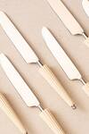 Shop_The Decor Remedy_Silver Brass Alloy Purpose Knives Of 6_at_Aza_Fashions