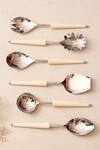 Buy_The Decor Remedy_Silver Brass Alloy Serving Spoons Of 6_at_Aza_Fashions