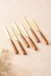 Buy_The Decor Remedy_Gold Brass Alloy Purpose Knives Of 6_at_Aza_Fashions