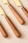 Shop_The Decor Remedy_Gold Brass Alloy Purpose Knives Of 6_at_Aza_Fashions
