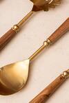 The Decor Remedy_Gold Brass Alloy Serving Spoons Of 6_Online_at_Aza_Fashions