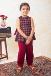Buy_Tiber Taber_Blue Cotton Embroidery Geometric Bloom Print Kurta With Pant _at_Aza_Fashions