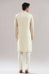 Shop_Asuka_Ivory Chanderi Silk Sequins Thread Embroidered Kurta And Pyjama Set _at_Aza_Fashions