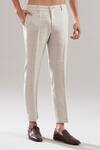 Buy_Asuka_Green Pure Irish Linen Solid Blazer And Trouser Set _Online_at_Aza_Fashions