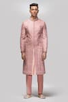 Buy_Asuka_Pink Raw Silk Embroidered Dori Sherwani Set _at_Aza_Fashions