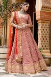 Buy_Gulabo Jaipur_Red Cotton Gota Patti, Beads, Zari, Shehzadi Floral Block Print Lehenga Set _Online_at_Aza_Fashions