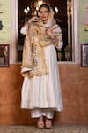 Buy_Gulabo Jaipur_Off White Chanderi Embroidered Sequin Scoop Neck Shri Anarkali Set With Dupatta _at_Aza_Fashions