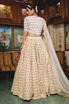 Shop_Gulabo Jaipur_White Cotton Sequins, Zari, Embroidery Parveen Floral Print And Lehenga Set _at_Aza_Fashions