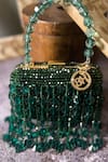 Buy Green Embellished Crystal Butterfly Tasselled Bag by BAG HEAD ...