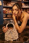 Buy_Bag Head_Beige Crystals, Pearls And Embellished Potli Bag _at_Aza_Fashions