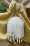 Shop_Bag Head_White Crystal Round Shaped Ball Bag _at_Aza_Fashions