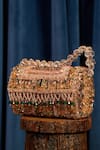 Shop_Bag Head_Pink Stone Hexagon Embellished Bag _at_Aza_Fashions