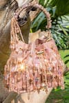 Shop_BAG HEAD_Pink Crystal Embellished Potli _at_Aza_Fashions