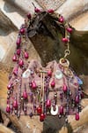 Buy_BAG HEAD_Purple Crystal Pearl And Embellished Potli_Online_at_Aza_Fashions