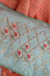 Aarti Sethia_Green Cotton Embroidered Mehraab Cushion Cover Single Pc _Online_at_Aza_Fashions