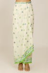 Buy_Gopi Vaid_Ivory Skirt Crepe Embroidered Hand Machine Harita Cape Draped Set 